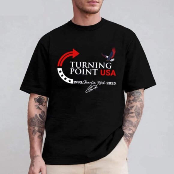 Freedom Charlie Kirk Turning Point USA Tee Shirt Gildan - Picture 2 of 3